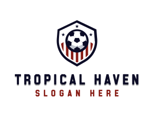 Soccer Ball Shield logo design