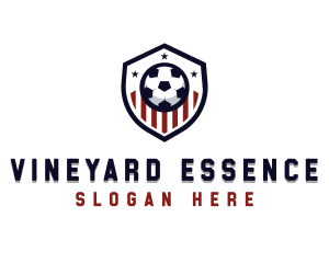 Soccer Ball Shield logo design