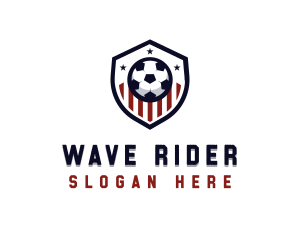 Soccer Ball Shield logo design