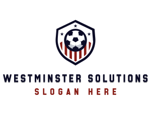 Soccer Ball Shield logo design