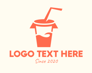 Reusable Cup - Orange Drinking Cup logo design