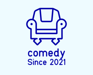 Upholstery - Blue Armchair Outline logo design