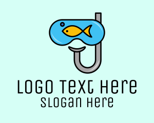 Snorkeling - Fish Tank Aquarium logo design