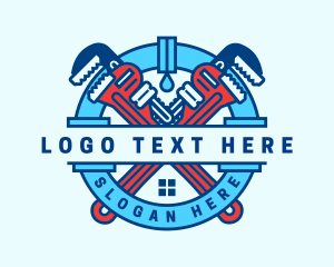 Drainage - Plumping Pipe Wrench logo design