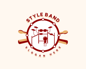 Rockstar Musical Drum logo design