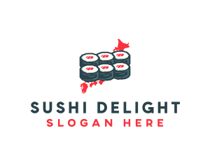 Japanese Seafood Sushi logo design