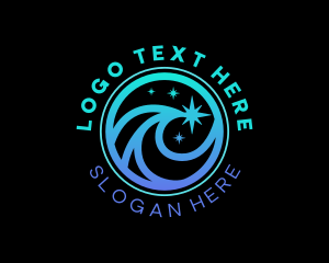 Surfing - Sea Wave Star logo design