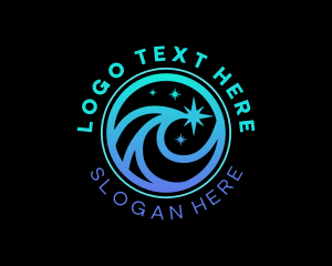 Sea Wave Star logo design