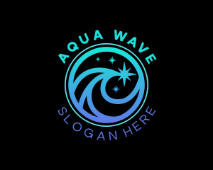 Sea Wave Star logo design