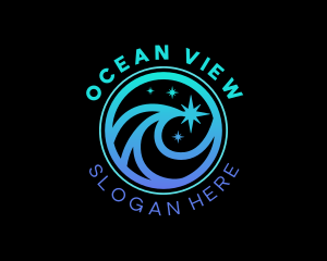 Sea Wave Star logo design