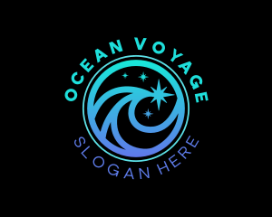 Sea Wave Star logo design