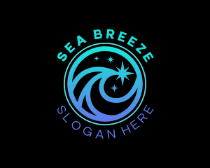 Sea Wave Star logo design