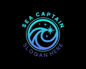 Sea Wave Star logo design