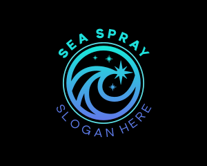 Sea Wave Star logo design