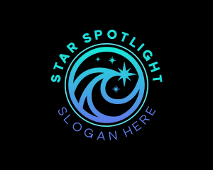 Sea Wave Star logo design