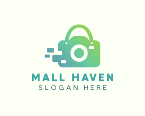 Camera Shopping Bag logo design