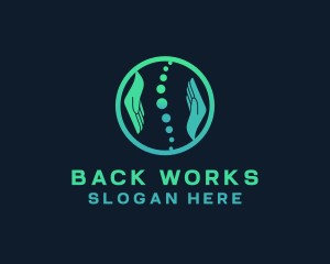 Back Spine Massage logo design