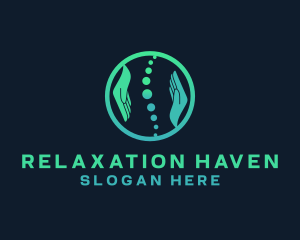 Massage - Back Spine Massage logo design