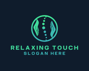Massage - Back Spine Massage logo design