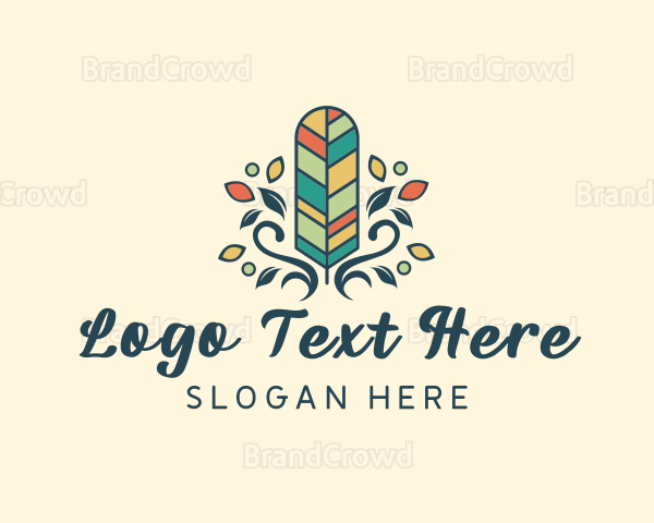 Creative Bohemian Feather Logo