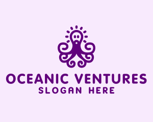 Sea Octopus Animal logo design