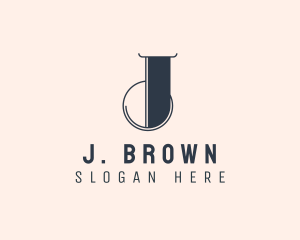 Legal Firm Publishing Letter J logo design