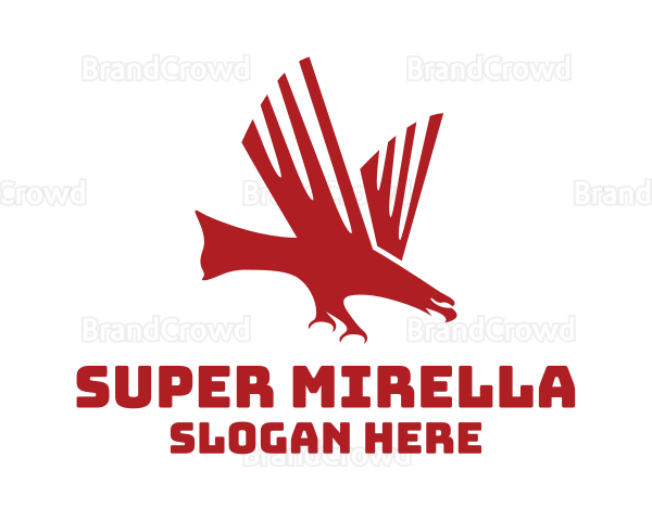 Red Charging Eagle Logo
