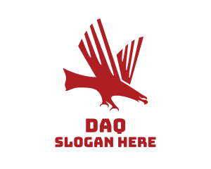 Red - Red Charging Eagle logo design