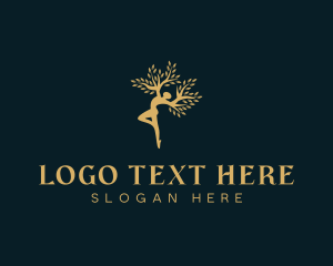 Yoga - Yoga Wellness Woman Tree logo design