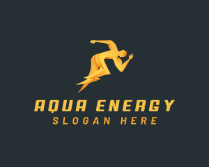 Lightning Human Energy logo design