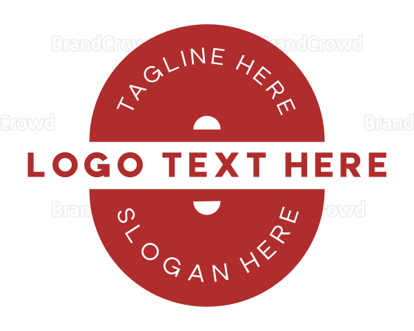 Red Text Shape Logo