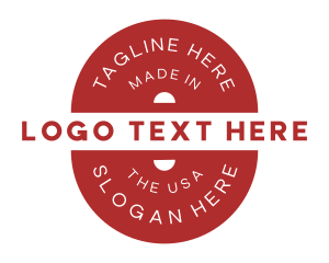 Red And White - Red Text Shape logo design
