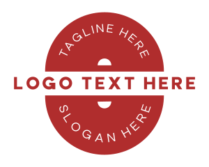 Font - Red Text Shape logo design