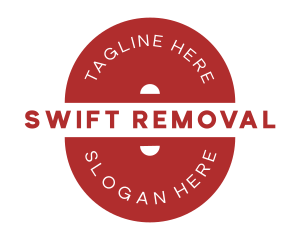 Removal - Red Text Shape logo design