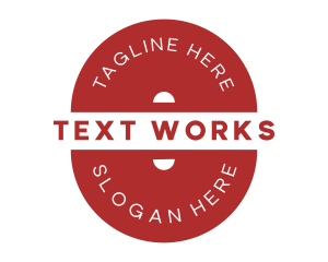 Text - Red Text Shape logo design