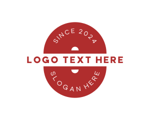 Garage - Red Text Shape logo design