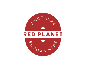 Red Text Shape logo design