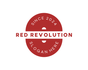 Red Text Shape logo design