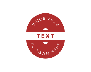 Red Text Shape logo design