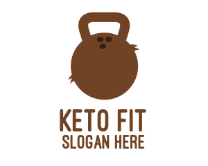 Keto - Coconut Kettlebell Weights logo design