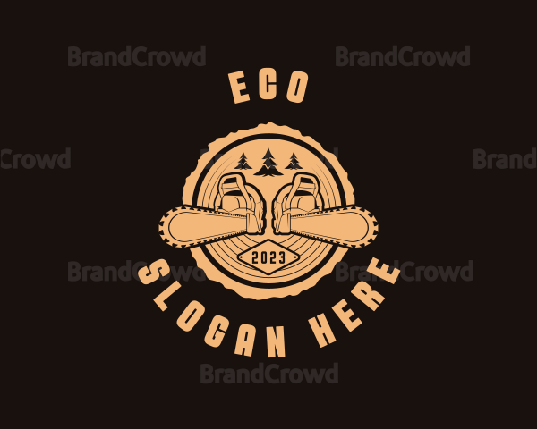 Chainsaw Log Cutter Logo