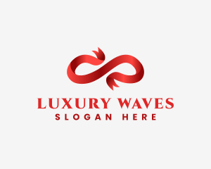 Luxury Infinity Ribbon logo design