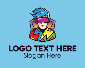 Pop Icon - Colorful Virtual Gamer logo design