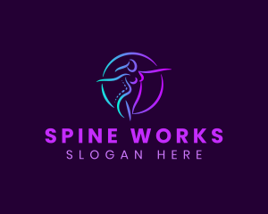 Physiotherapy Health Spine logo design