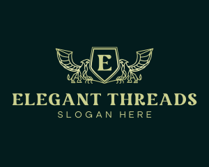 Elegant Griffin Shield logo design