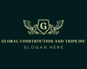 Deluxe - Elegant Griffin Shield logo design