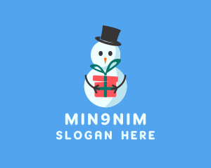 Snowman Christmas Gift Logo