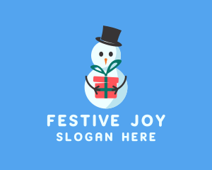 Christmas - Snowman Christmas Gift logo design