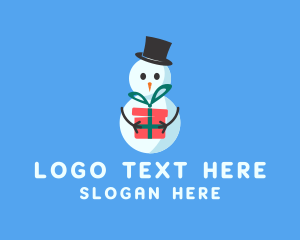 Christmas - Snowman Christmas Gift logo design
