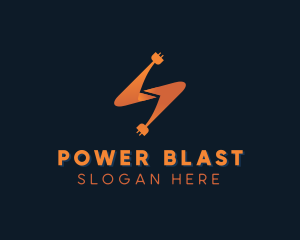 Electricity Power Plug logo design